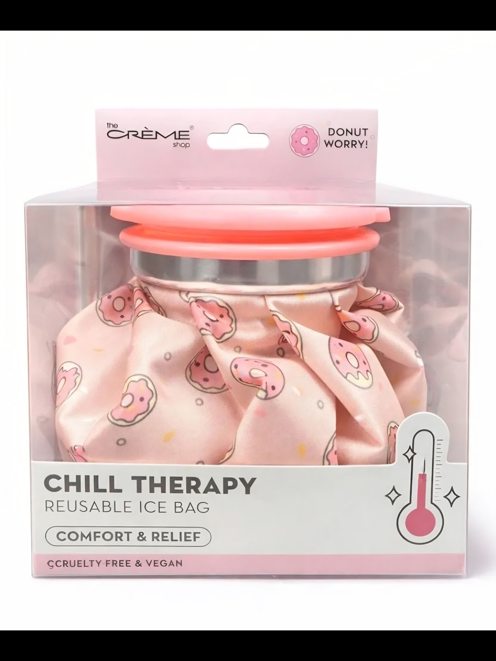 The Crème Shop Pink Donut Chill Therapy Reusable Ice Bag NWT